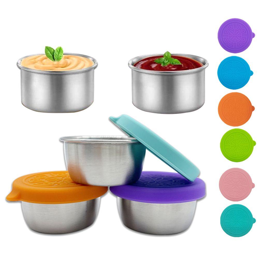Hộp Đựng Nước Sốt Bằng Thép Không Gỉ 304 Chống Rò Rỉ Có Thể Tái Sử Dụng