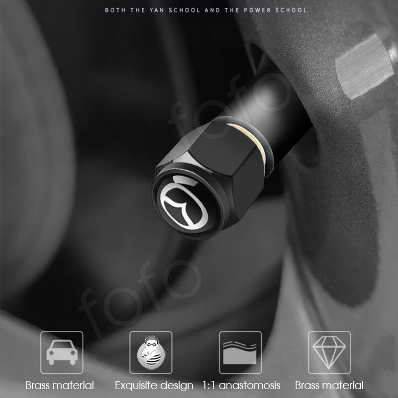 5 Nắp Van Bằng Hợp Kim Kẽm Cho Xe Hơi Mazda