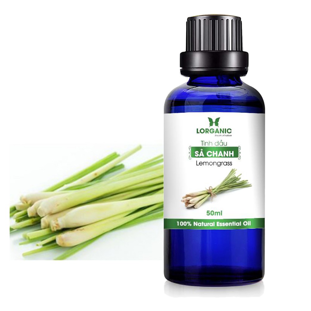 Combo tinh dầu sả chanh Lorganic  +tinh dầu sả chanh Lorganic treo xe hơi, tủ áo