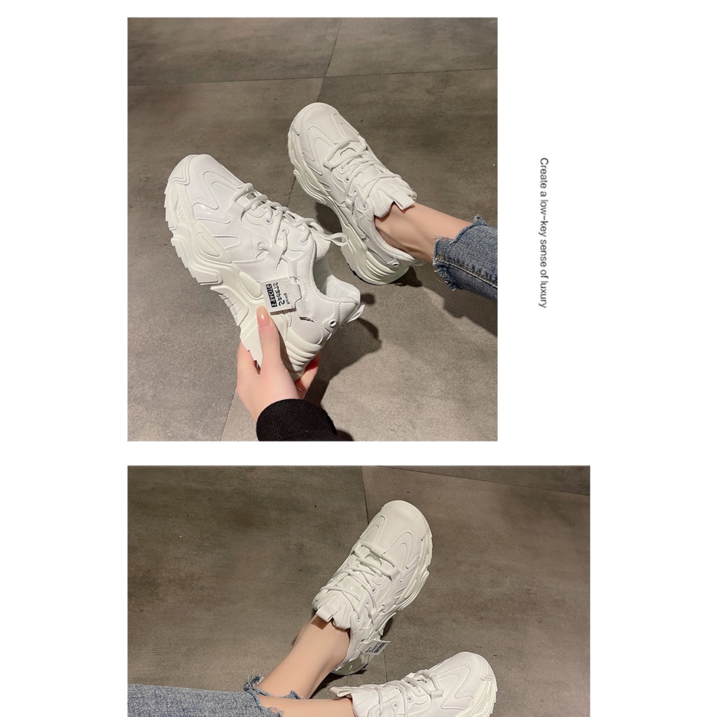 Giày thể thao đế dày thời trang mùa đông Hàn Quốc mới 2021 năng động cho nữ
