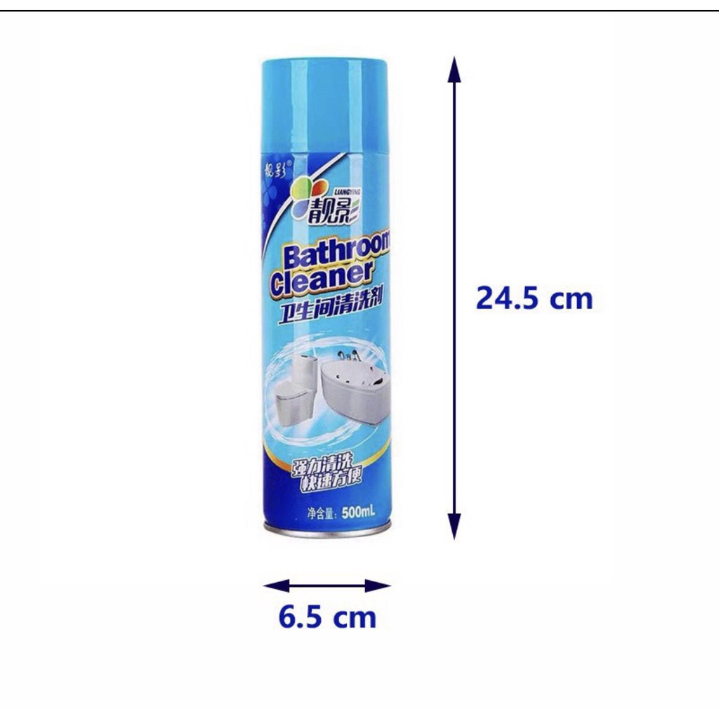 Chai xịt bọt tuyết giúp tẩy rửa nhà tắm nhà vệ sinh Bathroom Cleaner 500ml siêu sạch