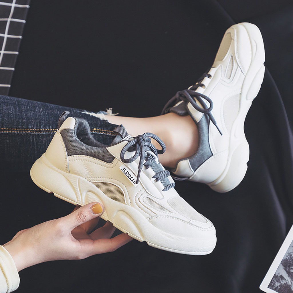 Giày Thể Thao Nữ [ HOT 2020 ] Giày Trắng Với Dây Buộc Nhiều Màu Phong Cách Cực Hot - G12 | BigBuy360 - bigbuy360.vn