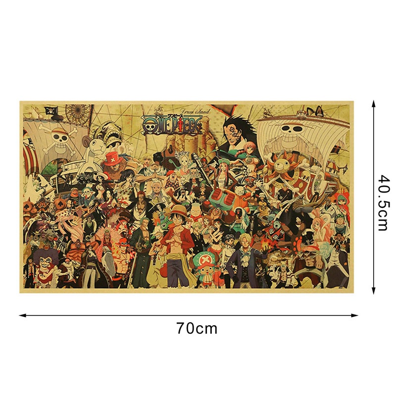 Áp phích dán tường trang trí hình hoạt hình one piece
