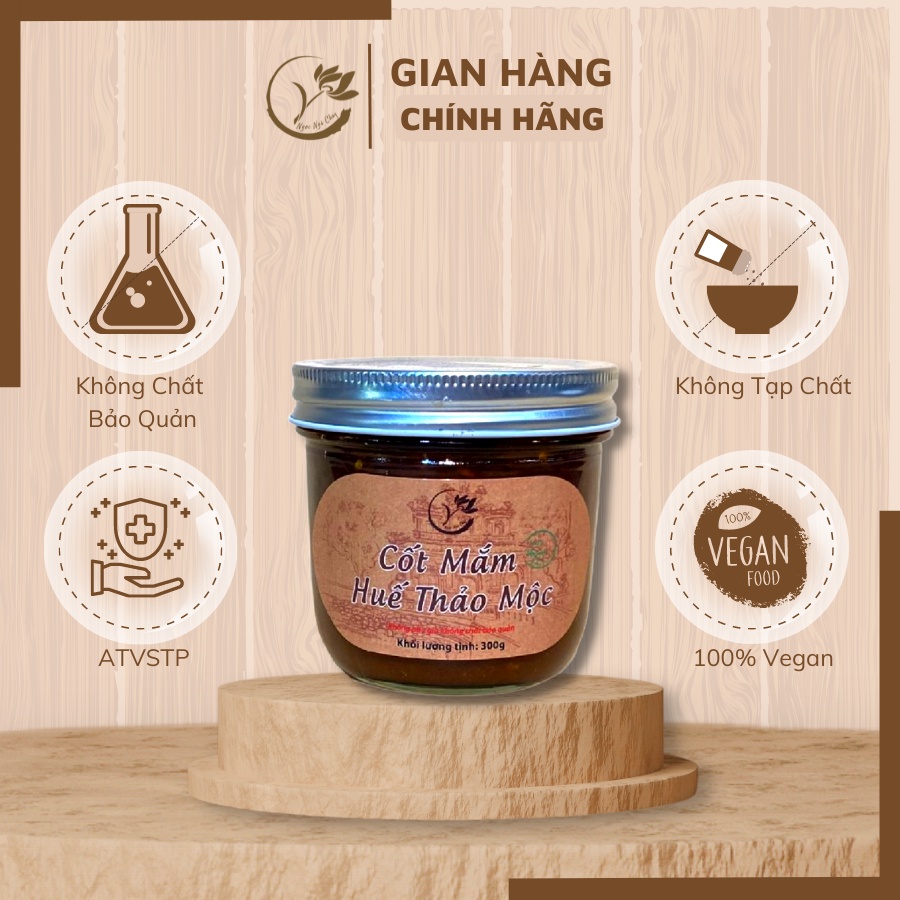 Cốt Mắm Huế Thảo Mộc Ngọc Ngà Vegan. Dùng để chế biến món ăn, nấu bún bò Huế chay, chay mặn đều dùng được