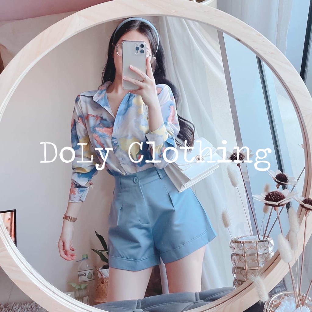 Thời Trang Nữ - Áo Sơ Mi Nữ Chất Liệu Lụa Cao Cấp Họa Tiết Loang Hot Trend 2021 | BigBuy360 - bigbuy360.vn