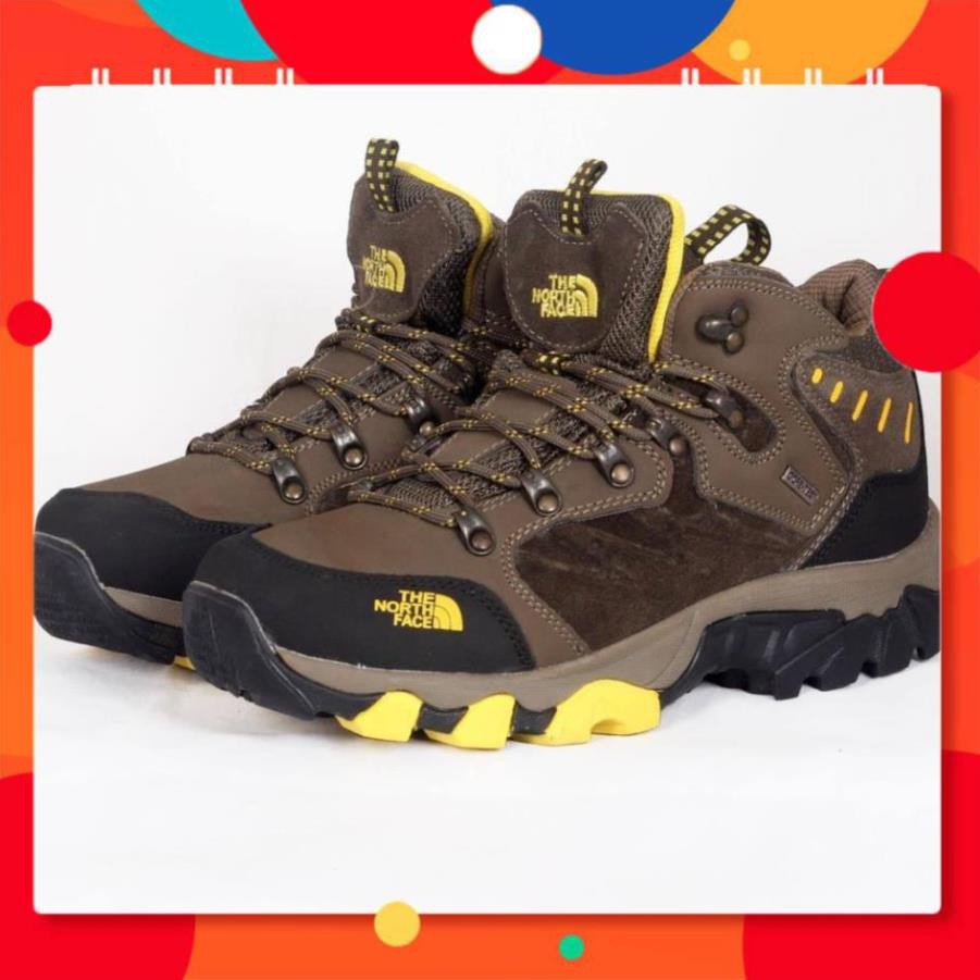 Giày Leo Núi, Giày Phượt The North Face Đế Dày Siêu Bền , Có Khóa Kéo Tiện Lợi Và Lỗ Thông Khí - BH 6 Tháng dc11 -