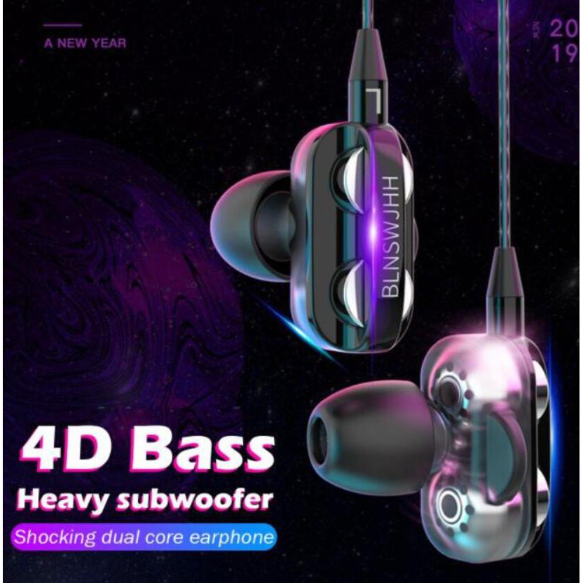 Tai nghe nhét tai âm thanh Hifi 4D tích hợp micro 3.5mm