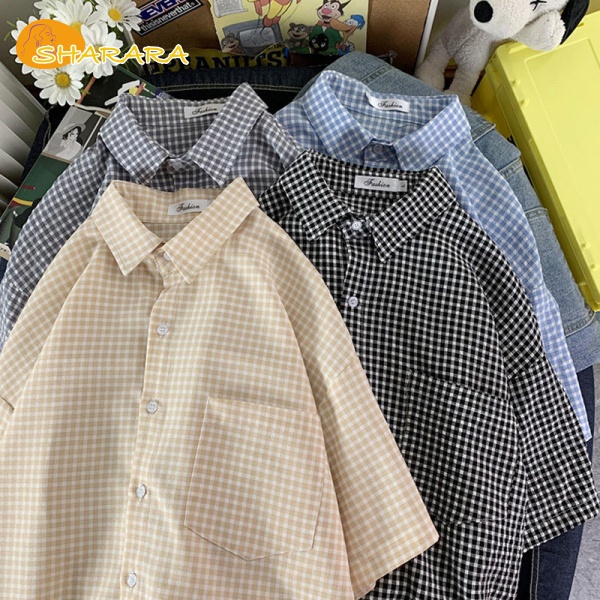 Áo Sơ Mi Tay Ngắn Dáng Rộng plus Size Phong Cách Nhật Bản Thời Trang Mùa Hè Cho Nữ