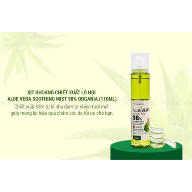 ♥️Xịt Khoáng Chiết Xuất Lô Hội Aloe Vera Soothing Mist 98