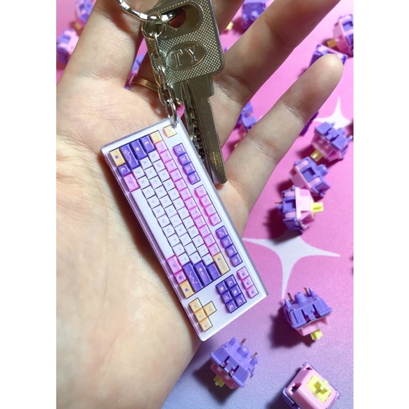 Móc chìa khoá hình Bàn Phím cute siêu độc đáo ✨⌨️ Móc Khoá Keyboard Keychain