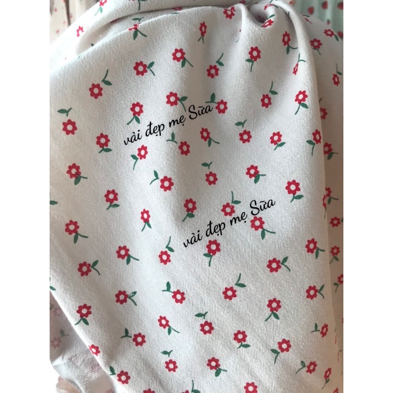 vải thô đũi mềm mát hoa sao