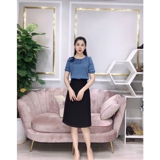Sơ mi tơ xanh dịuthan