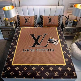 Chiếu điều hòa cao su non in thương hiệu, chiếu cao su non cao cấp chun cài 4 góc tặng kèm 2 vỏ gối kèm túi zip tiện lợi