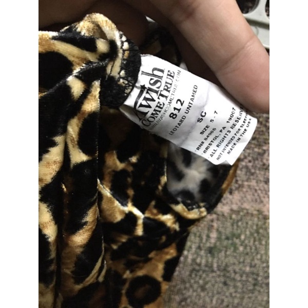 Bộ suit da báo lông nhung cho bé