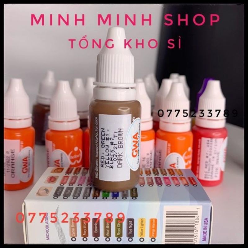 Mực Phun Xăm Biotouch Mực Mỹ, Mực Xử Lý Mày Môi Phun Xăm