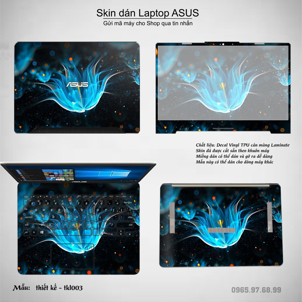 Skin dán Laptop Asus in hình thiết kế (inbox mã máy cho Shop)