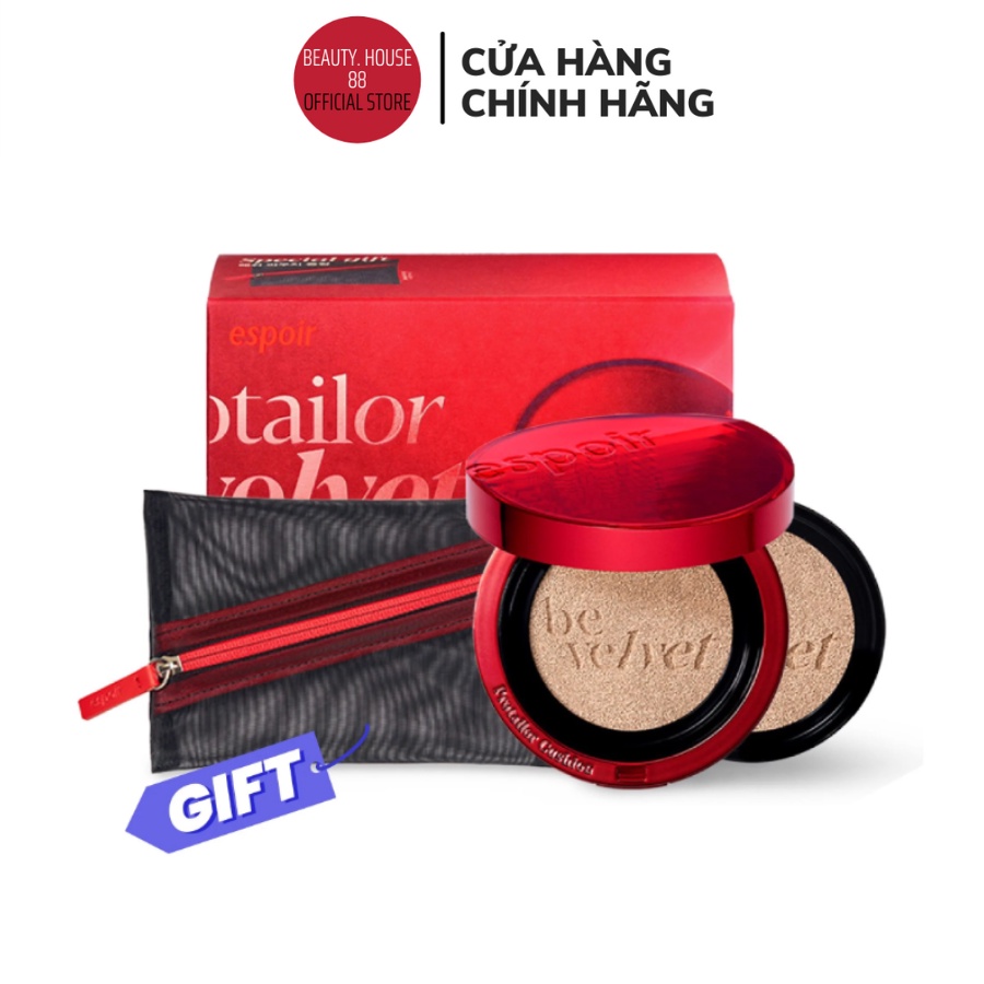 Phấn Nước Che Phủ Espoir Pro Tailor Be Velvet Cover Cushion SPF 34 PA++ ( Special Gift - Phiên Bản Giới Hạn )
