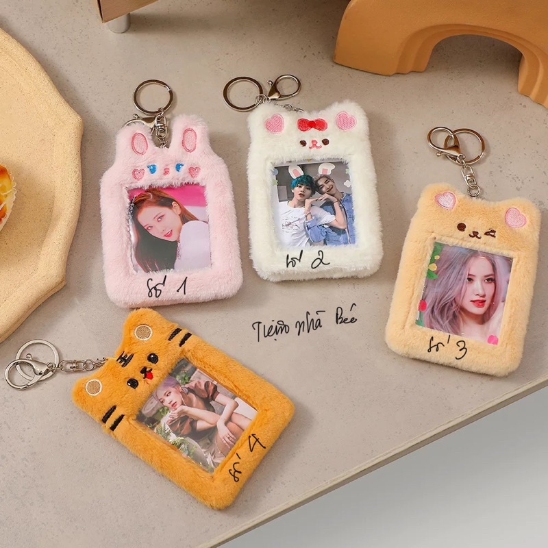 Bọc trang trí card holder đựng ảnh hình thỏ ,sóc và hổ