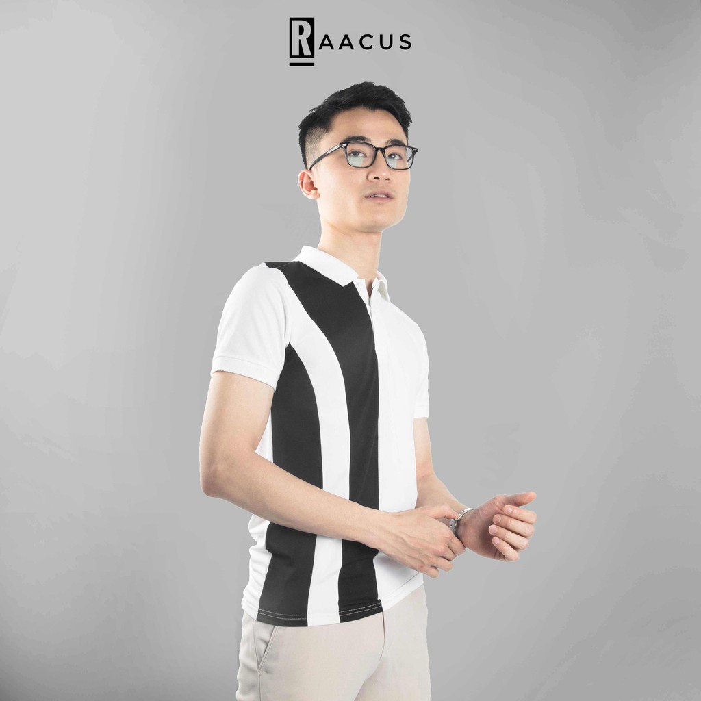 Áo polo nam ngắn tay có cổ  đen trắng thời trang cao cấp RAACUS, áo thun polo nam unisex tay lỡ - A520 | BigBuy360 - bigbuy360.vn