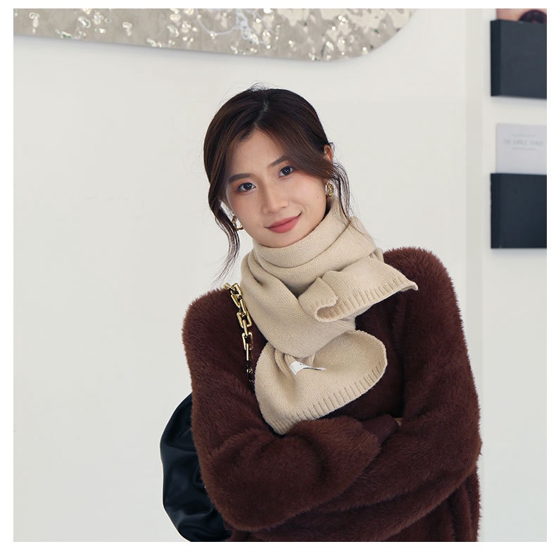 ☎Khăn quàng cổ basic đan dọc - choàng len nam nữ lông mịn dệt kim không xù ulzzang Hàn Quốc