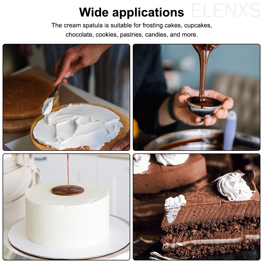 Dụng cụ phết kem bằng gỗ chống trượt dùng trang trí bánh thủ công tiện dụng cho nhà bếp