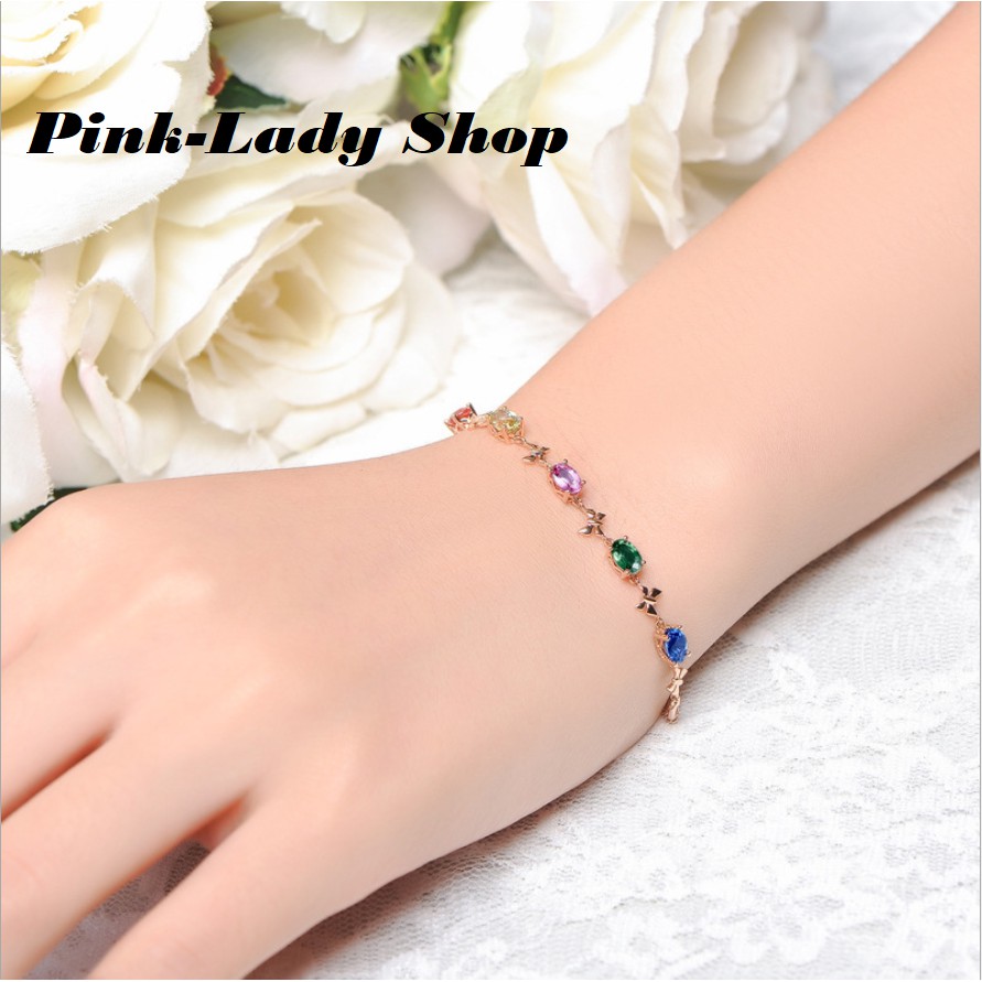 Vòng tay họa tiết chiếc nơ đính đá phong cách Hàn Quốc dành cho nữ