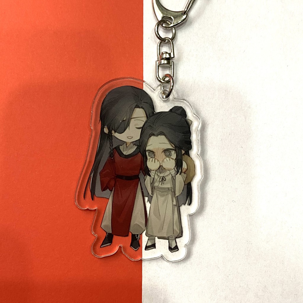 ( Mica trong acrylic ) Móc khóa Thiên quan tứ phúc ver couples quà tặng xinh xắn dễ thương chibi anime