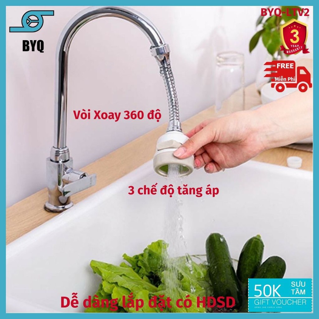 Đầu vòi tăng áp bồn rửa bát -Xoay 360 độ tiện dụng