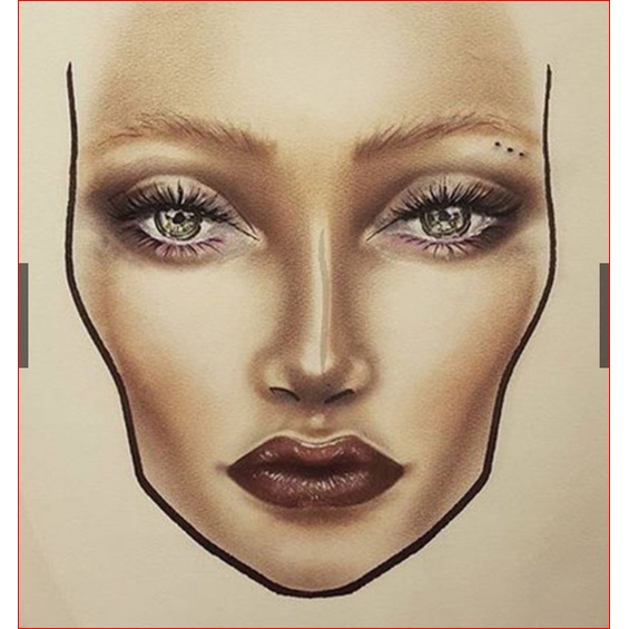 Giấy Face Chart Tập Makeup