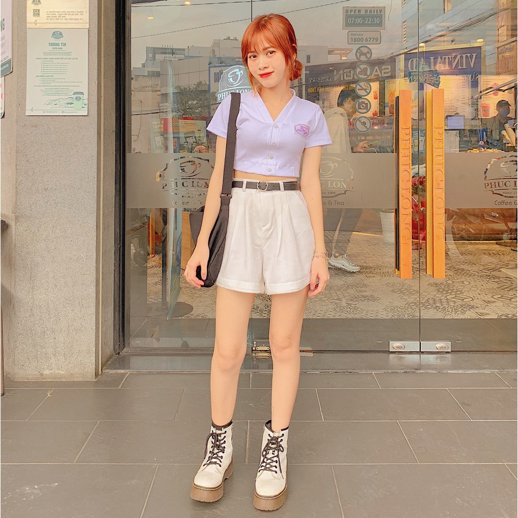 Áo croptop nữ ulzzang BANA dáng ôm (ẢNH THẬT)