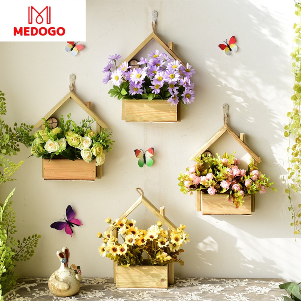 Kệ gỗ cắm hoa MEDOGO, kệ trang trí