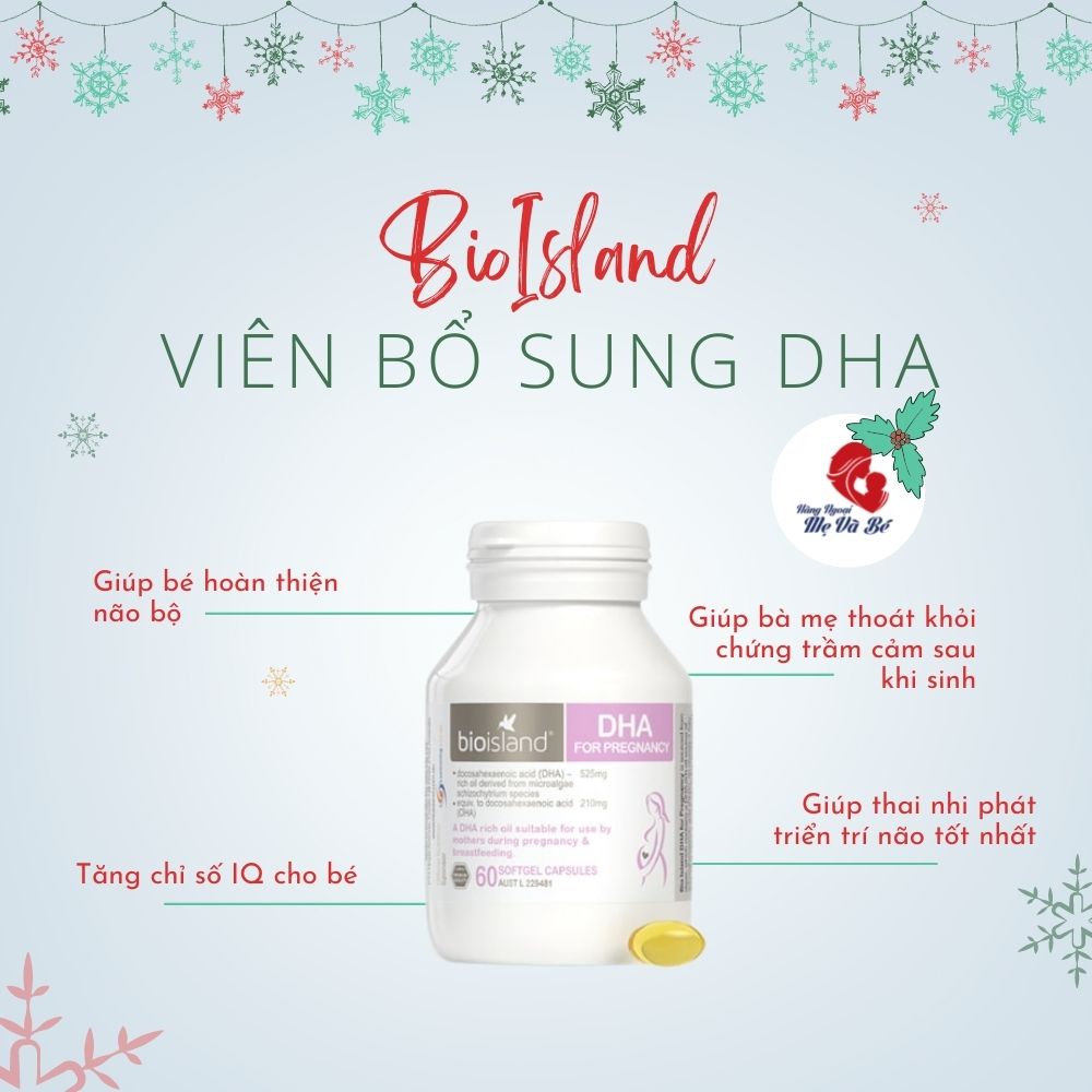 Vitamin DHA Bio Island cho Bà Bầu 60 Viên [Date 11/2025]
