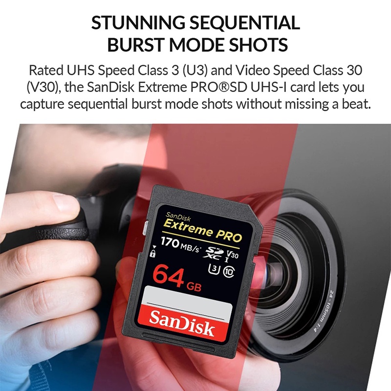 Thẻ nhớ sandisk extreme pro 1tb 512gb 256gb 128gb thẻ sd class10 u3 v30 uhs-i 64g thẻ flash sdxc uhd cho máy ảnh full hd 1080p 3d