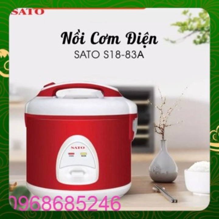 Nồi cơm điện SATO S18-83A 1,8 lít bền đẹp hàng chính hãng