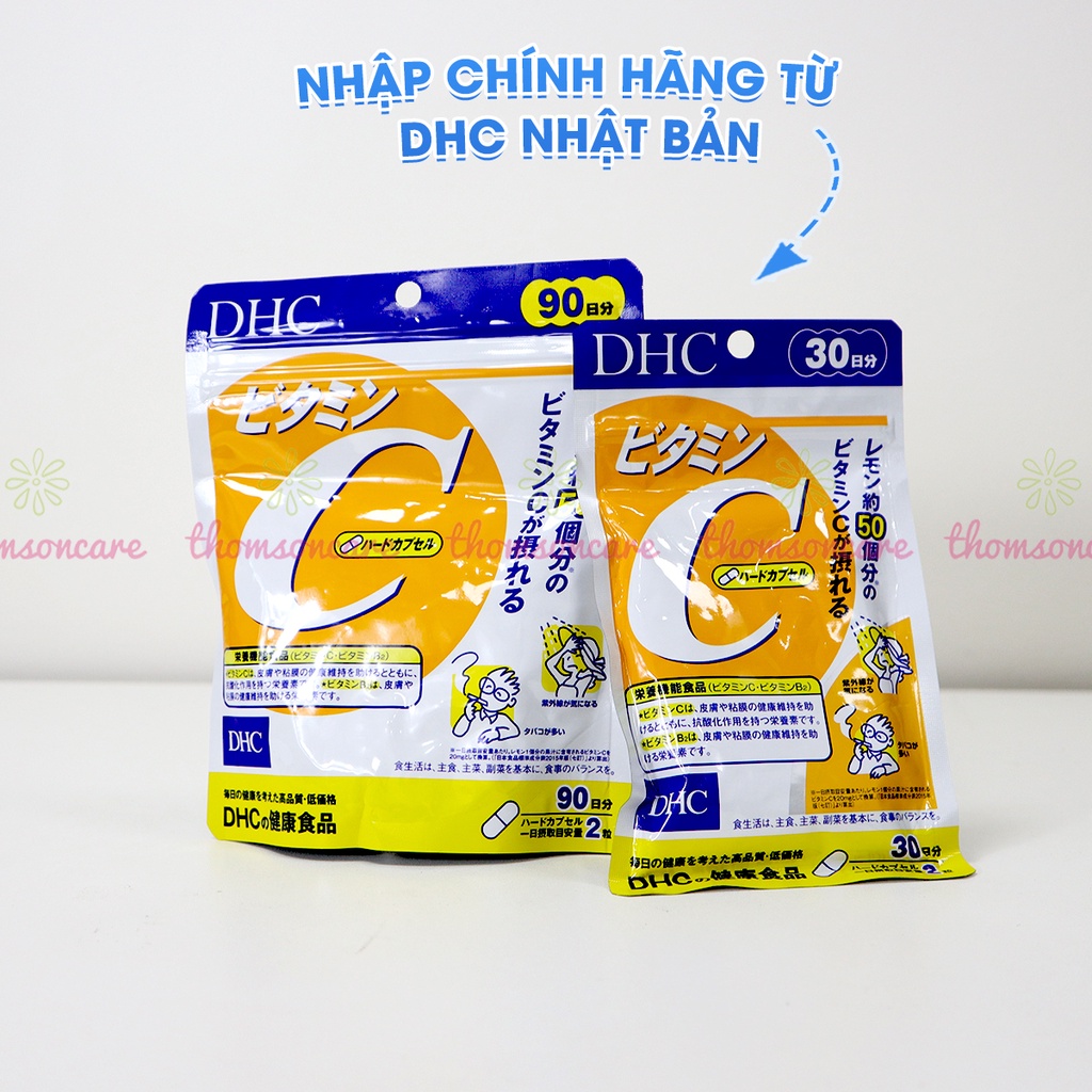 Viên uống Vitamin C DHC -  Bổ sung Vitamin C sáng mịn da từ bên trong, giảm thâm mụn cho nam nữ dậy thì