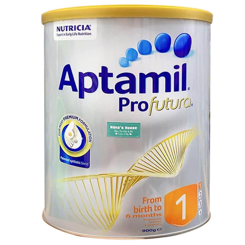 Sữa Aptamil Úc số 1 Profutura 900g (trẻ từ 0 - 6 tháng),giúp bé phát triển toàn diện, cân nặng, chiều cao, hệ tiêu hóa.
