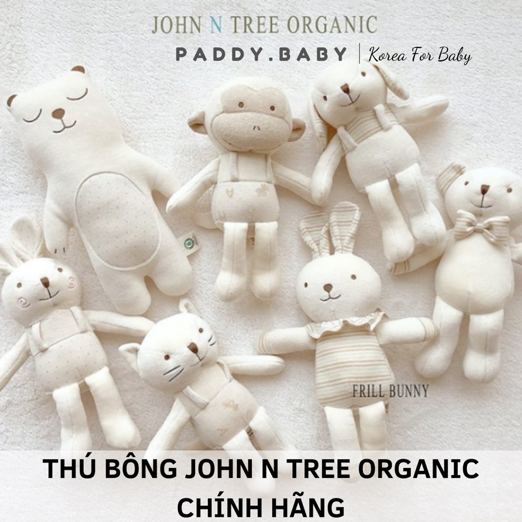 THÚ BÔNG HỮU CƠ JOHN N TREE ORGANIC HÀN QUỐC - MADE IN KOREA &lt; CÓ SẴN&gt;