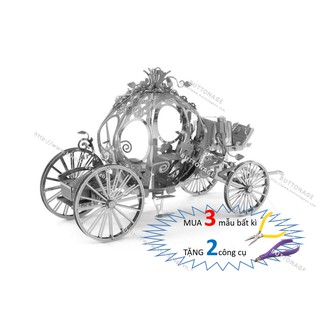 Mô Hình Lắp Ghép kim Loại 3D Xe Ngựa Bí Ngô