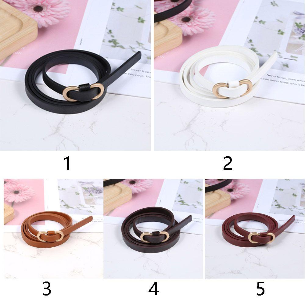 Thắt Lưng Da PU Màu Trơn Thời Trang Cho Nữ