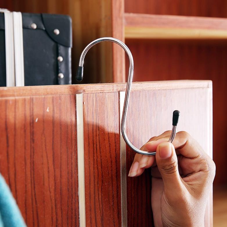 Vỉ 4 Móc Treo Đồ Hình Chữ S Bằng Kim Loại