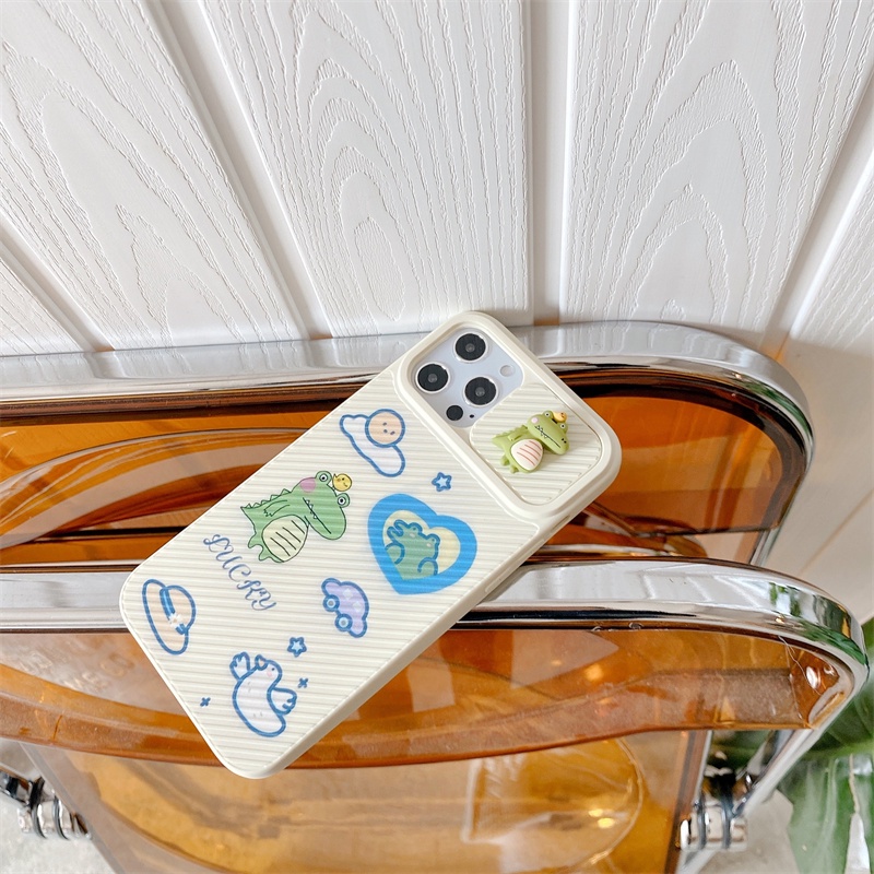 Ốp Điện Thoại Silicon Dẻo Họa Tiết Hoạt Hình Khủng Long Nhỏ Dễ Thương Chống Sốc Cho iPhone 11 12 Pro Max X XS XR XSMAX