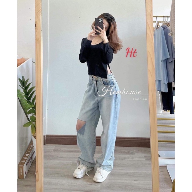 Áo thun dài tay bozip xẻ tà lệch H26