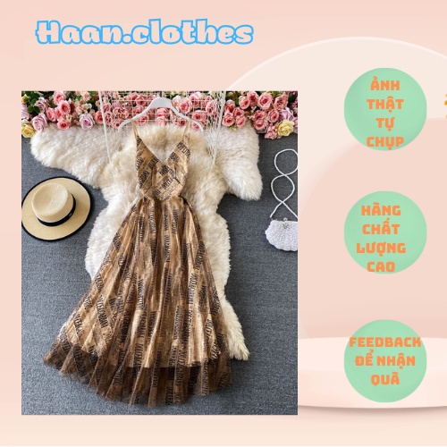 Đầm hai dây lụa 4 màu có size mix chữ
