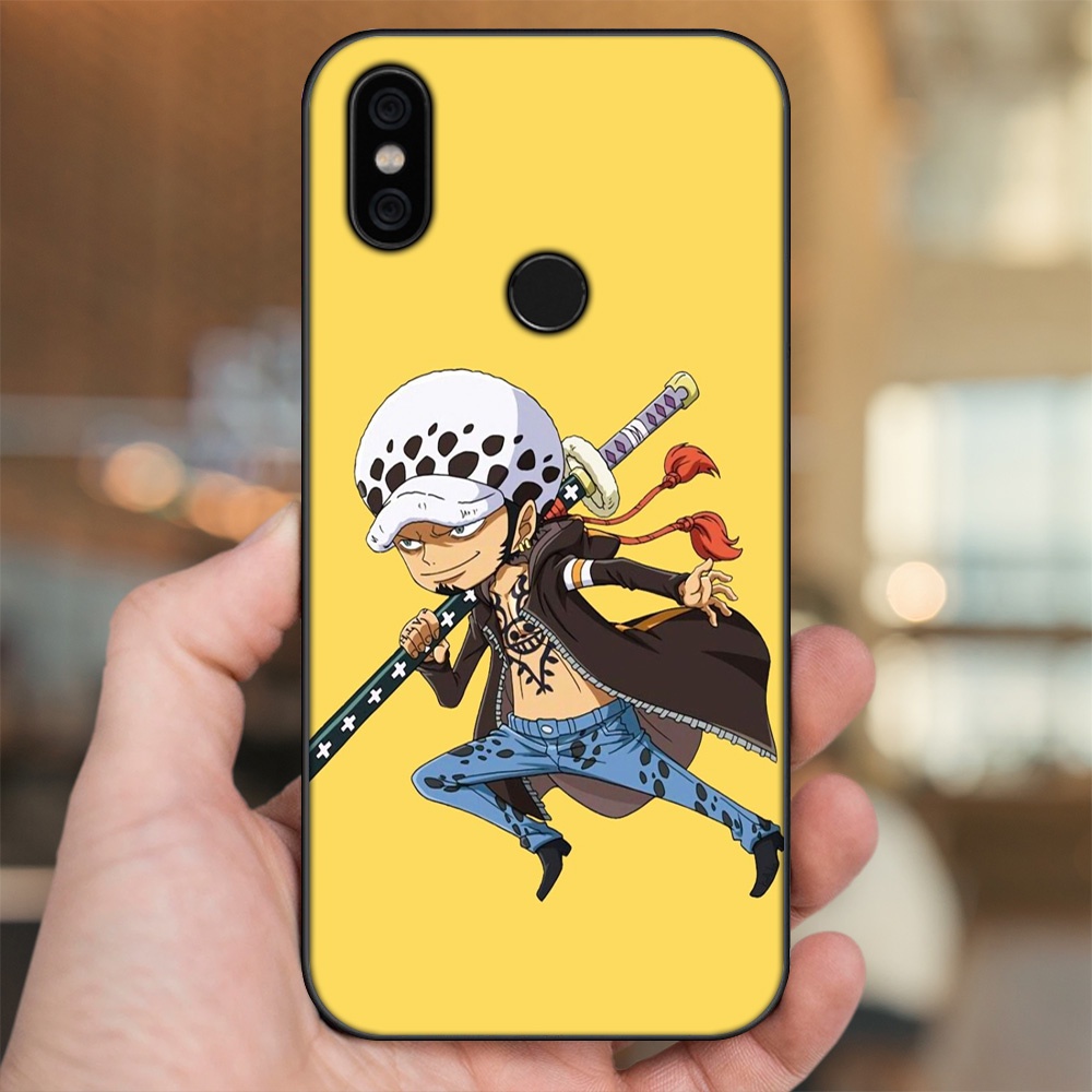 Ốp lưng Xiaomi Mi A2, Redmi 6X viền đen in hình Law One Piece