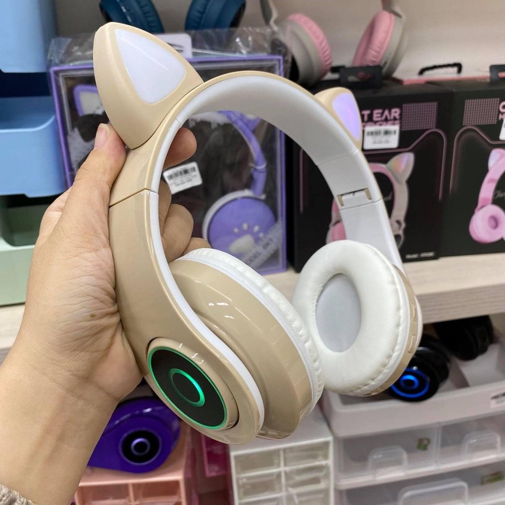 Tai nghe bluetooth, tai nghe mèo, tai nghe không dây chơi game hxz shop bảo hành 1 năm