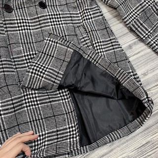 Áo Dạ Nữ, Dạ Kẻ Caro, Hàng xuất Hàn VNXK loại 1, Da vest kẻ Kaki nữ có Lông, Da Tweed Dáng Dài ( co bigsize ) | BigBuy360 - bigbuy360.vn