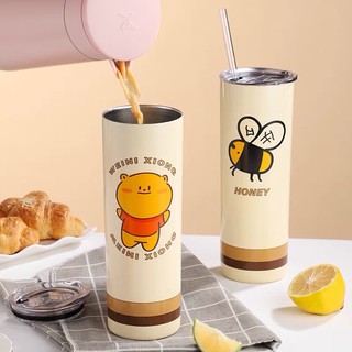 Ly giữ nhiệt bình nước giữ nhiệt cốc giữ nhiệt có kèm ống hút