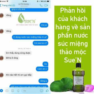 Nước súc miệng Thảo mộc SUE'N
