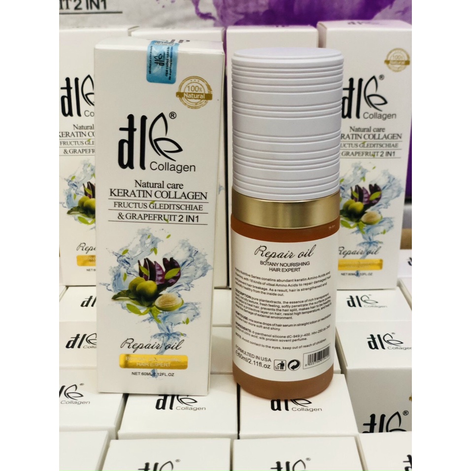 Serum, Tinh Dầu Dưỡng Tóc Vỏ Bưởi và Bồ Kết DL Colagen 60ml Hàng Chính Hãng NAMI