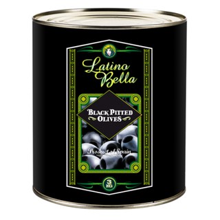 TRÁI ÔLIU ĐEN TÁCH HẠT NGÂM Nguyên Quả HIỆU LATINO BELLA 3KG/ HỘP